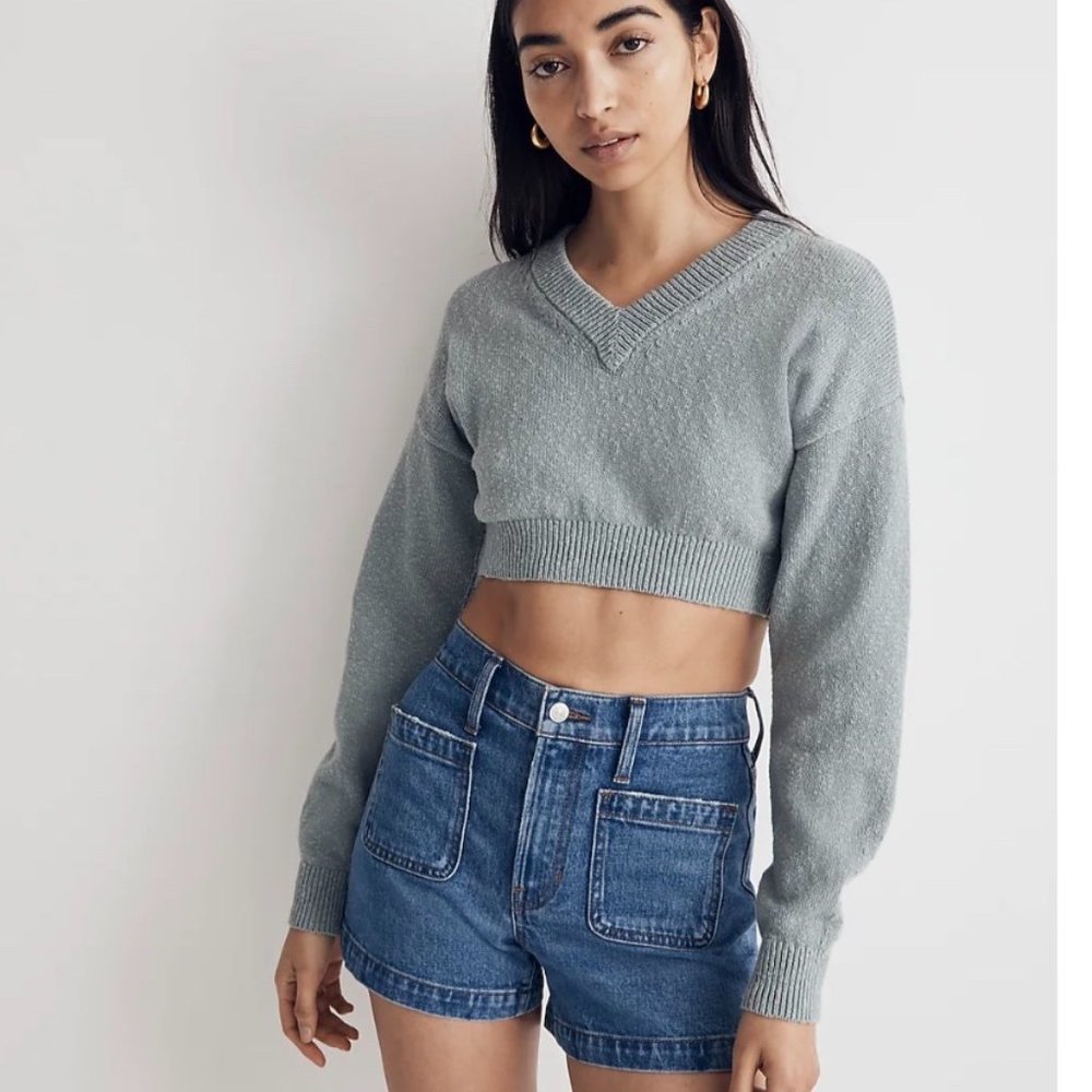 Madewell Patch-Pocket Denim Shorts in Earlwood Wash